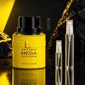 Armaf Odyssey Mega bottle with 5 ml and 10 ml plain clear travel spray vials