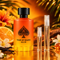 Jo Milano Game of Spades All-In bottle with 5 ml and 10 ml plain clear travel spray vials