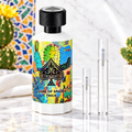 Jo Milano Game of Spades Trick EDP bottle with 5 ml and 10 ml plain clear travel spray vials