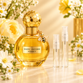 Marc Jacobs Honey EDP bottle with 5 ml and 10 ml plain clear travel spray vials