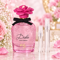 Dolce & Gabbana Dolce Lily EDT bottle with 5 ml and 10 ml plain clear travel spray vials