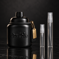 Coach for Men Eau de Parfum bottle with 5 ml and 10 ml plain clear travel spray vials