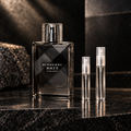 Burberry Brit for Him EDT bottle with 5 ml and 10 ml plain clear travel spray vials